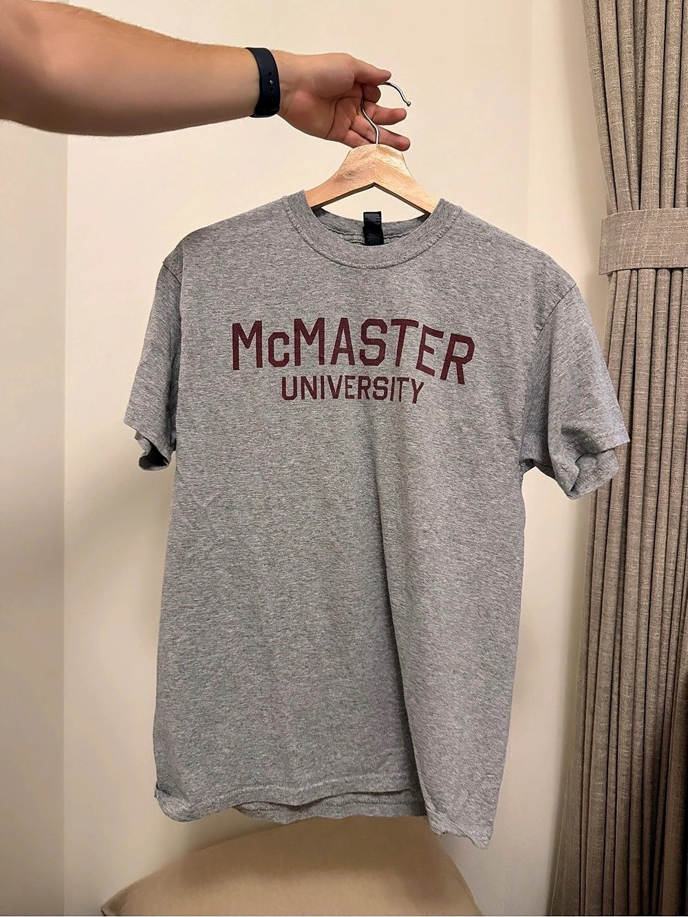 University Graphic Tee in Gray